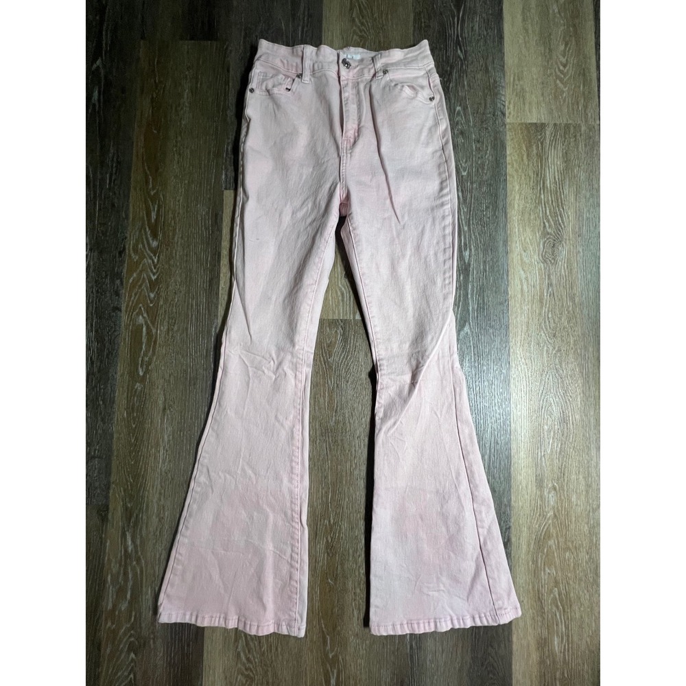 Legend Flare Jeans Womens Size 9 Pink High Rise Bell Bottom Stretch Denim